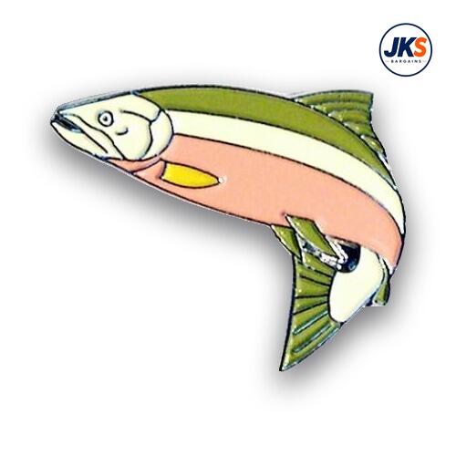 20 x Leaping Salmon Fish Pin Badges