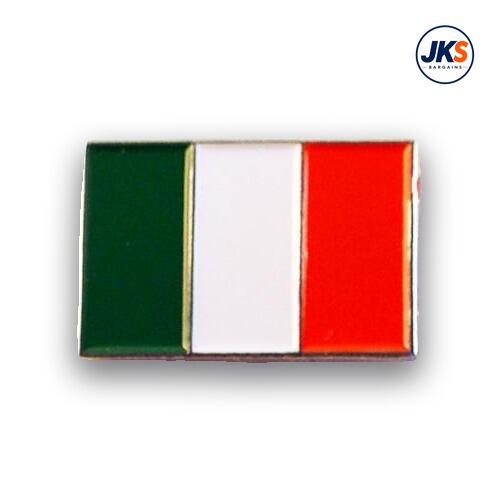 20 x Italian Flag Pin Badges