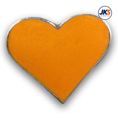 Light Orange heart Pin Badge