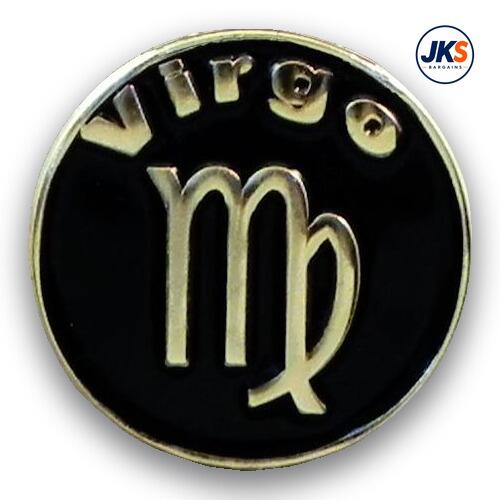 Virgo Pin Badge (Gold Coloured Metal)