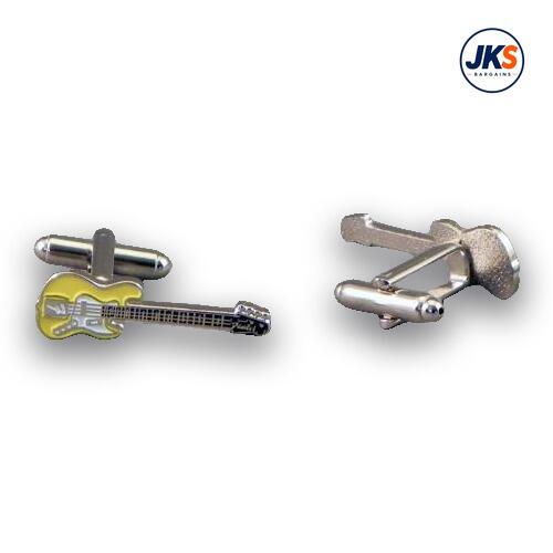 10 Pairs x Yellow Electric Guitar Cufflinks