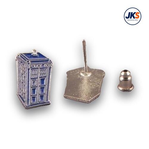 Police Box Stud Earrings