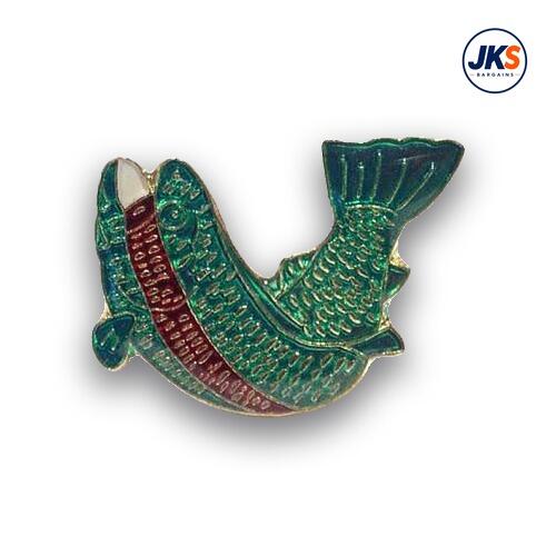 Green Fish Pin Badge