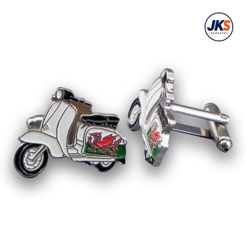 Welsh Flag Scooter Cufflinks