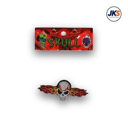 Flaming Skull Style 2 Iron on Patch