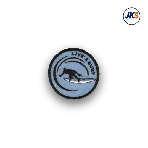Live 2 Surf Iron on Patch