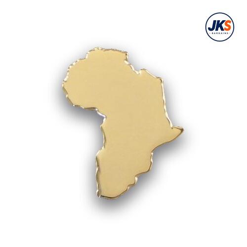 Africa Silhouette Pin Badge Gold Plated