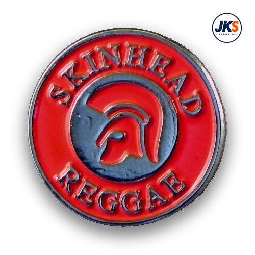 Skinhead Reggae Red Pin Badge