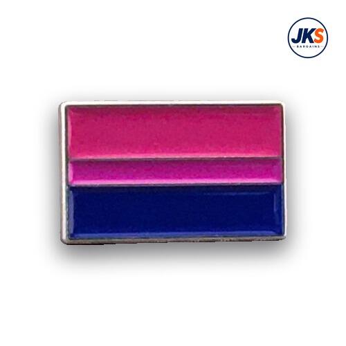 20 x Bisexual Flag Pin Badges