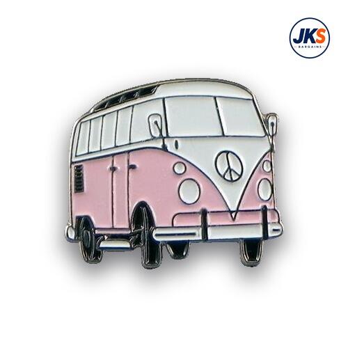 20 x Pink Campervan Pin Badges