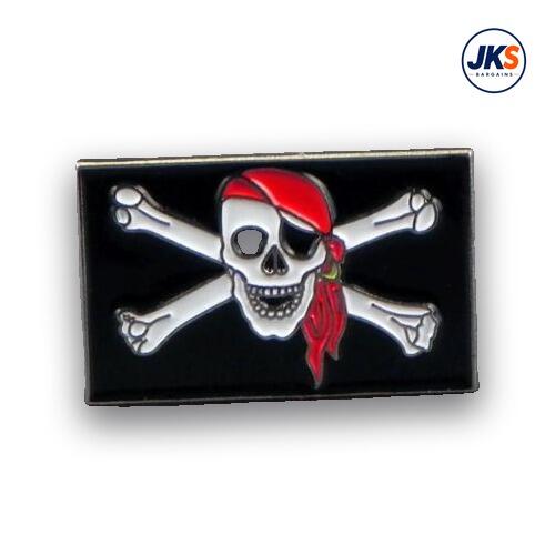 20 x Jolly Roger Flag Pin Badges