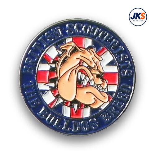 20 x British Scooterists The Bulldog Breed Pin Badges