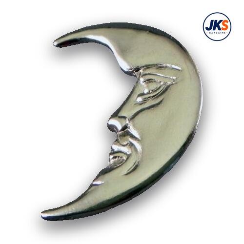 3D Chrome Plated Man in the Moon Pin Badge