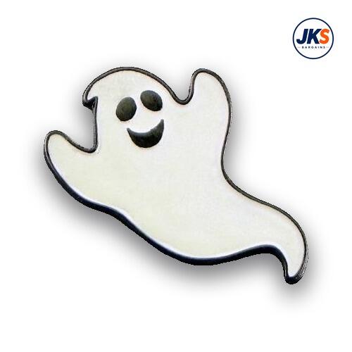 Glow in the Dark Cartoon Ghost Pin Badge