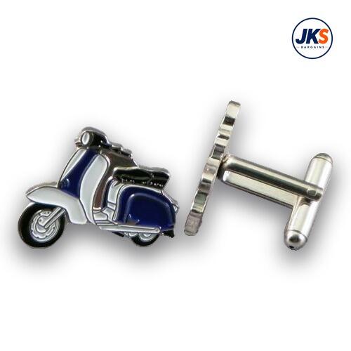 Dark Blue + White Scooter Cufflinks