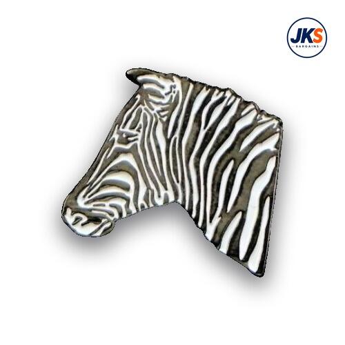 Zebra Head Pin Badge
