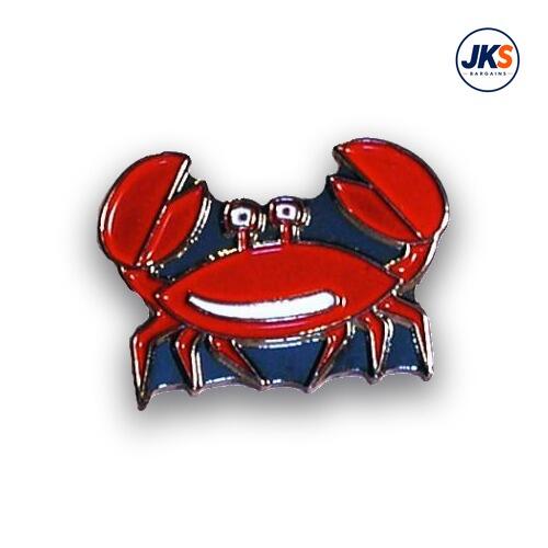 Cartoon Style Crab Pin Badge