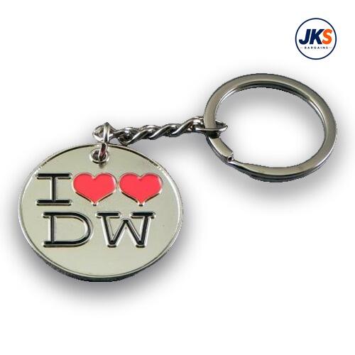 I Love Love D W Keyring