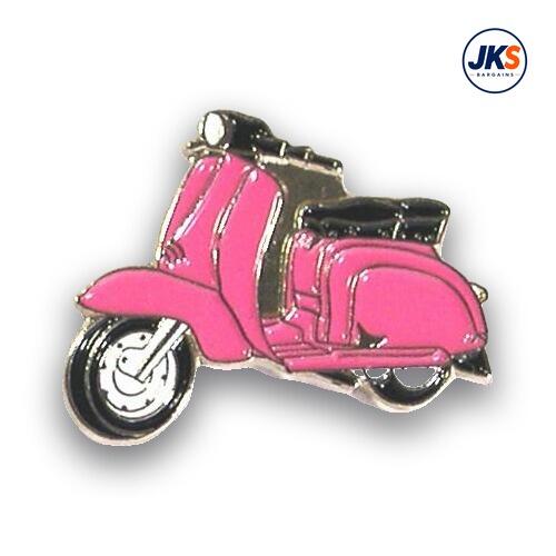 Pink Scooter Pin Badge