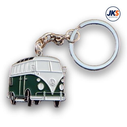 Campervan Dark Green Keyring