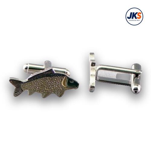 10 Pairs x Common Carp Fish Cufflinks