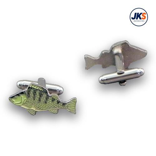 10 Pairs x Perch Fish Cufflinks