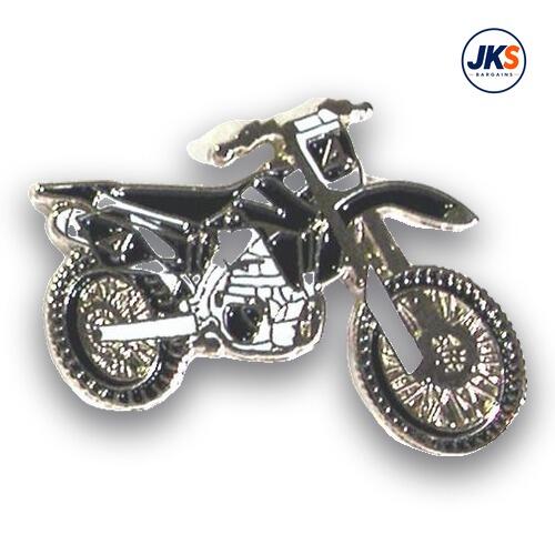 20 x Black Trials Motorbike Pin Badges