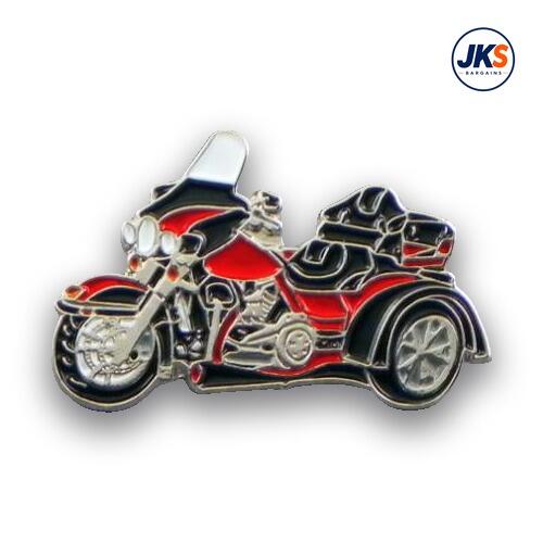 Red Trike Motorbike Pin Badge