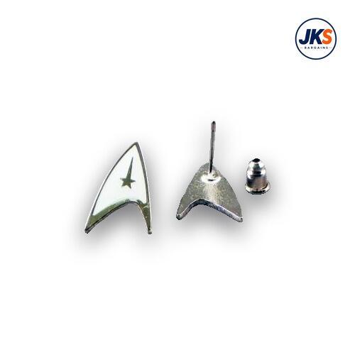 Star Trek Logo White Stud Earrings