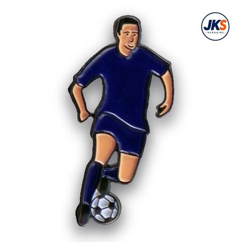 Blue Footballer Pin Badge