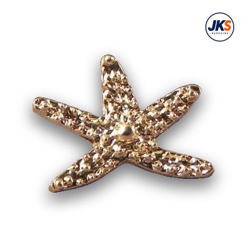 Gold Plated 3D Starfish Pin Badge