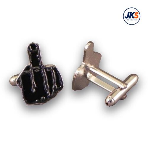 The Finger Black Cufflinks