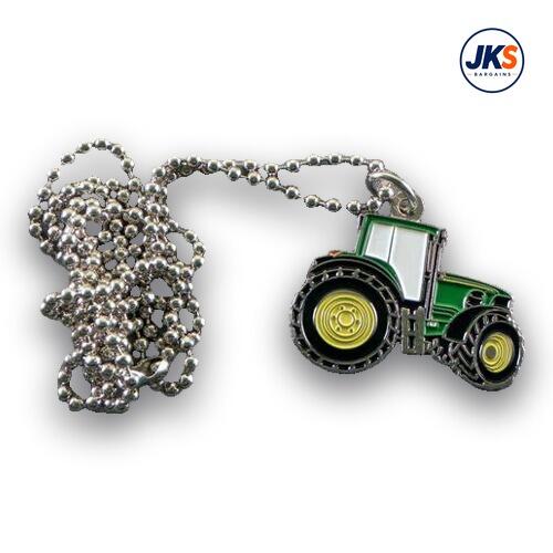 10 x Green Tractor Pendant - Chains