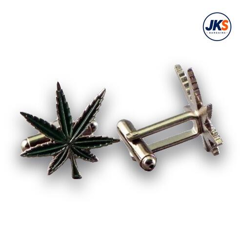 Cannabis Leaf Cufflinks