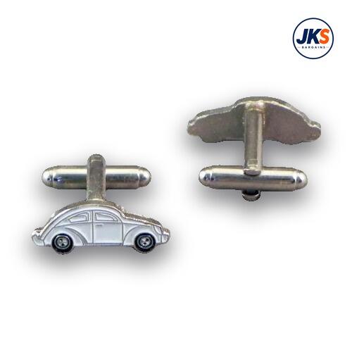 Beetle style car White Cufflinks