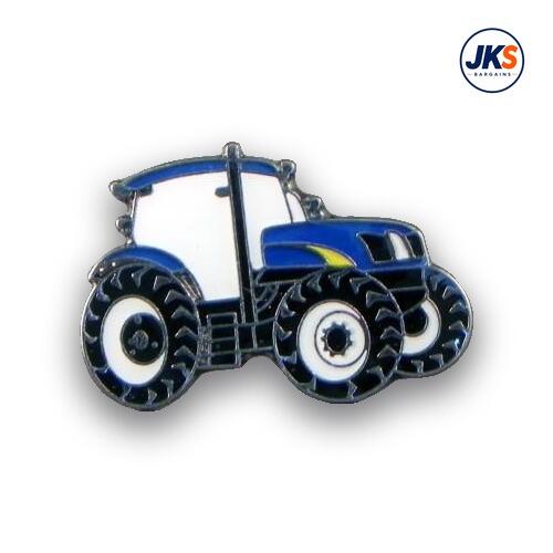 Blue Tractor Pin Badge