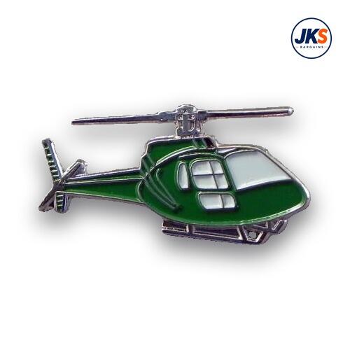 20 x Green Helicopter Pin Badges