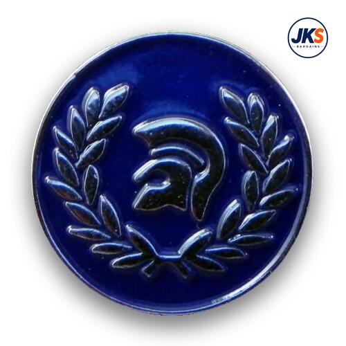 20 x Blue Trojan Helmet Pin Badges