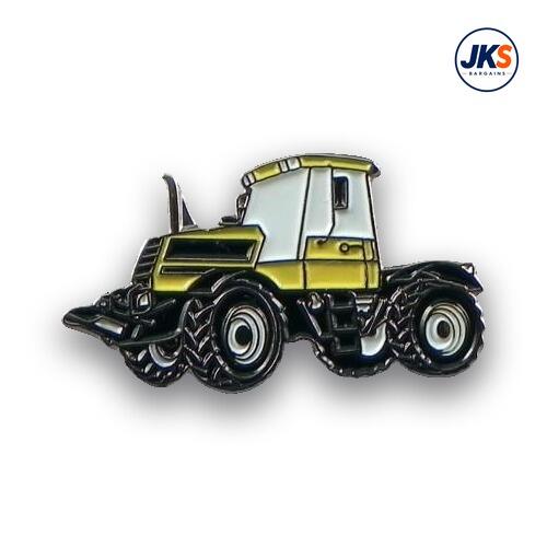 20 x Yellow Tractor Pin Badges