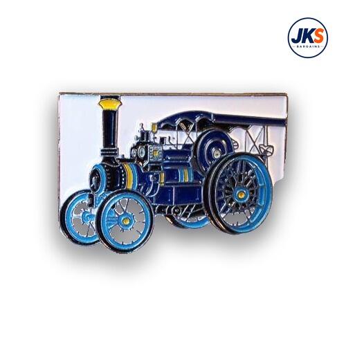 20 x Traction Engine (Blue) Pin Badges