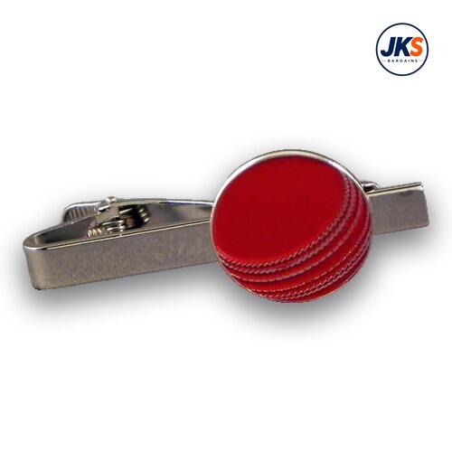 10 x Cricket Ball Tie Clips