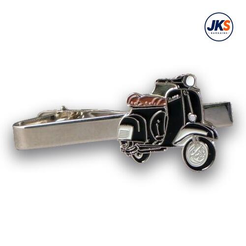 10 x Black Scooter (style 2) Tie Clips