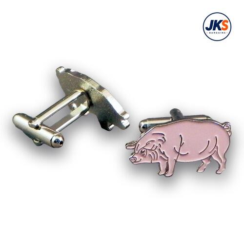 10 Pairs x Pink Pig Cufflinks