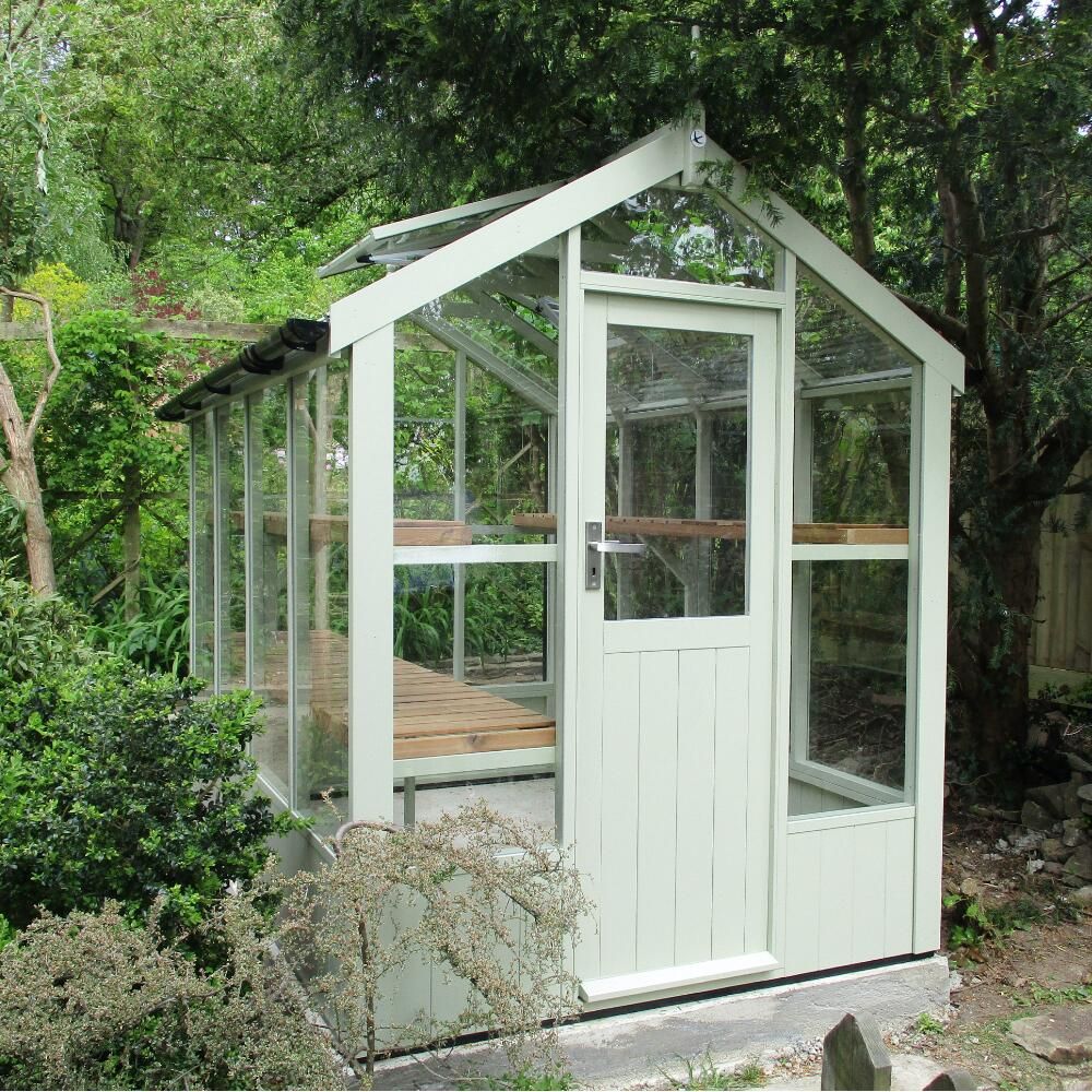 Painted 8'4 X 6'8 Safety Glass Greenhouse£3649 including Free Delivery and Installation|shop now