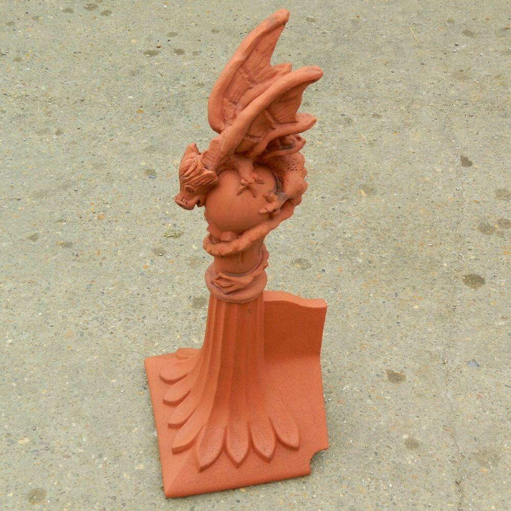 hip end mini dragon crest roof finial