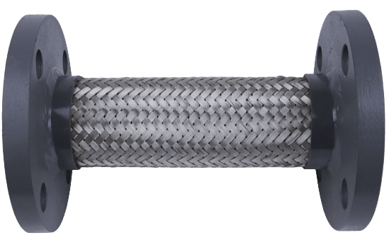 321SS Metal Hose 304 SS Braid Carbon Steel 150# Plate Flanges **Custom Lengths** - Flex Pipe USA