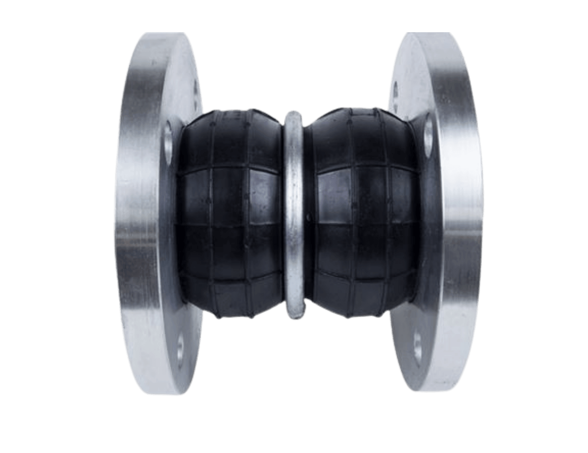Double Sphere Rubber Expansion Joint 150 lb. Drilled Floating Flanges - Flex Pipe USA