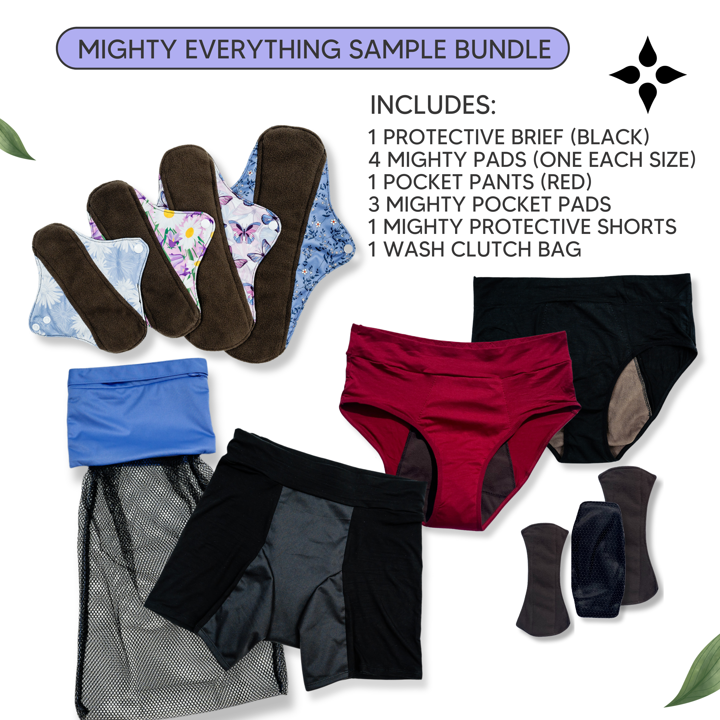 Mighty Everything Period Pads Sample Bundle