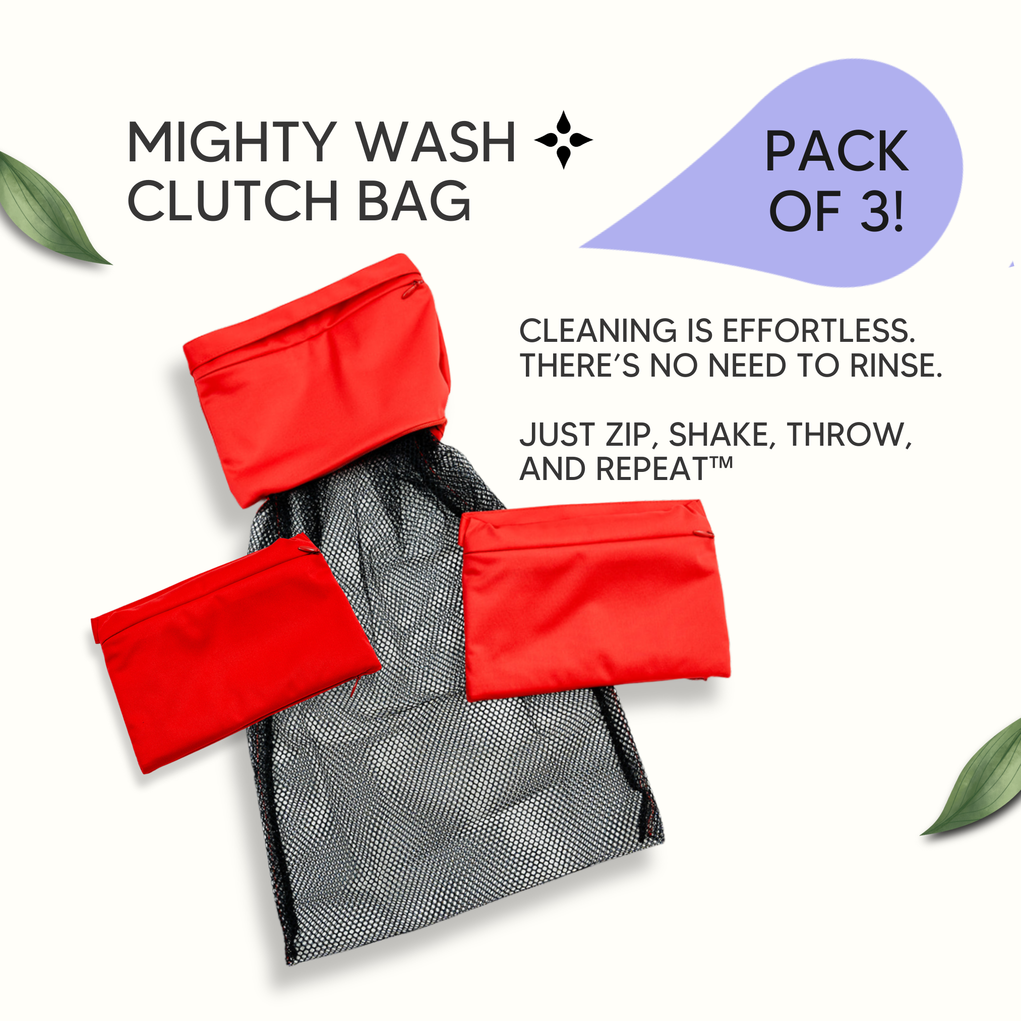 MightyEve wash clutch bag bundle of 3