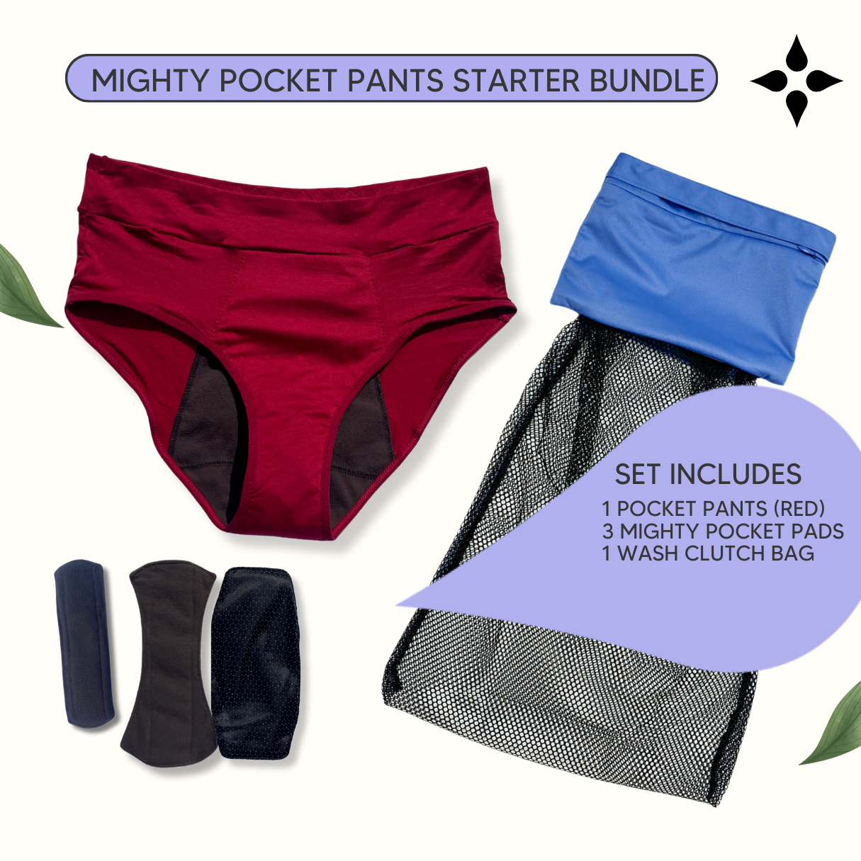 Mighty Eve Pocket Period Pants Pads Bundle